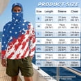 thumbnail image 6 of SEANATIVE Long Sleeve Fishing Hoodie for Men UV Protection Tops Breathable Lightweight Athletic Shirt Outdoor Sport Apparel for 4th of July, S, American Flag Splatter Print, 6 of 7