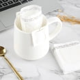 thumbnail image 2 of Paquete de 50 bolsas de filtro de café, filtros de café desechables, filtros de café de papel blanco, ideales para viajes, 9*9 cm TUNC Sencillez, 2 of 4