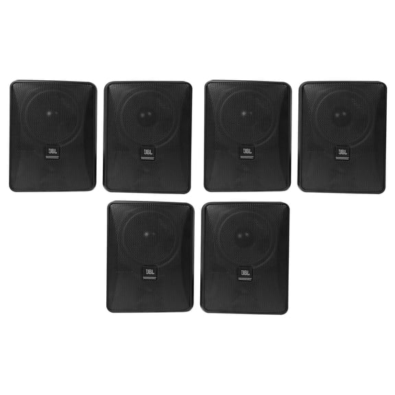 (6) JBL Control 25-1 5.25" 30w 70v Wall-Mount Commercial Restaurant/Bar Speakers