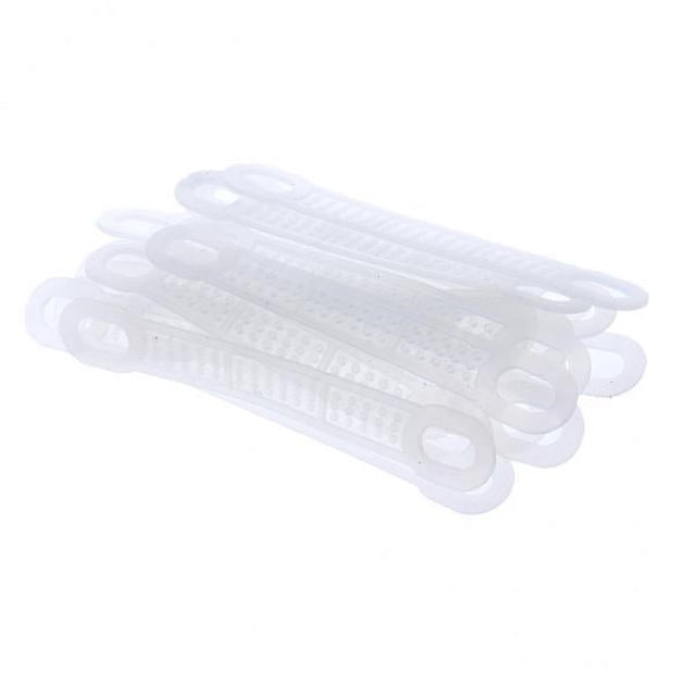 4x20pcs transparente de ropa sin deslizamiento de ropa de colgilla de colgilla de colgilla Strips s 6 piezas