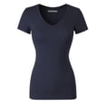 thumbnail image 3 of MixMatchy Women's Basic Solid Multi Colors Fitted Short Sleeve T-Shirt [S-3XL], 3 of 5