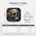 thumbnail image 3 of Daiia Vintage Pattern Flower Skull 2PCS Car Windshield Sun Shade, Foldable Sun Shield for Car Front Window, Auto Sun Blocker Visor Protector Universal for Truck SUV Pickup-Small, 3 of 7