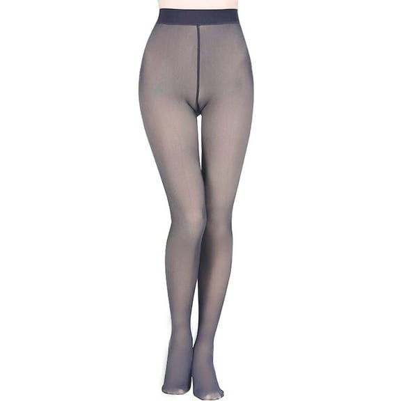 Women Warm Fleece Translucent Pantyhose Tights Fake Translucent Fleece Lined Winter Thermal Pantyhose Leggings for Women
