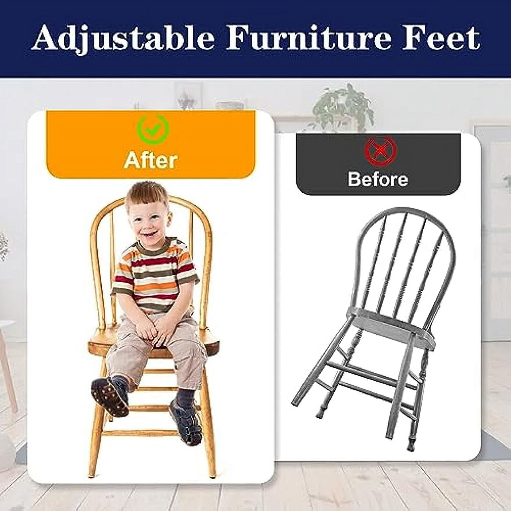 24-Pack Furniture Leveling Feet - 1/4" Thread Adjustable Screw Legs For Tables & Chairs