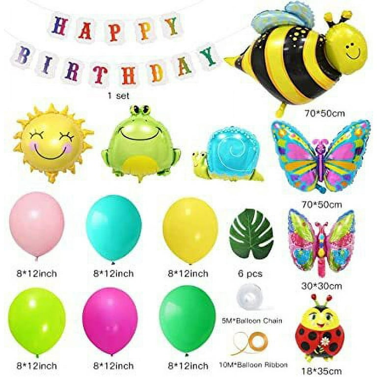 Honey Bee Happy Birthday Banner Fish Tail Shaped Kids Child Favors