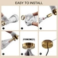 thumbnail image 5 of Teardrop Pendant Light, Clear Glass Kitchen Island Lighting Fixtures with Warm LED Bulbs, Modern Raindrop Chandelier for Living Room, Dining Room, Hallway, and Porch, 5 of 7
