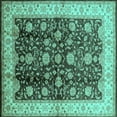 thumbnail image 1 of Ahgly Company Indoor Square Oriental Turquoise Blue Traditional Area Rugs, 8' Square, 1 of 4