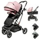 thumbnail image 1 of Carriola para Bebé con Asiento Reversible Convertible a Bambineto Ruedas de Goma Plegable Cinturón de 5 Puntos - Rosa, 1 of 7