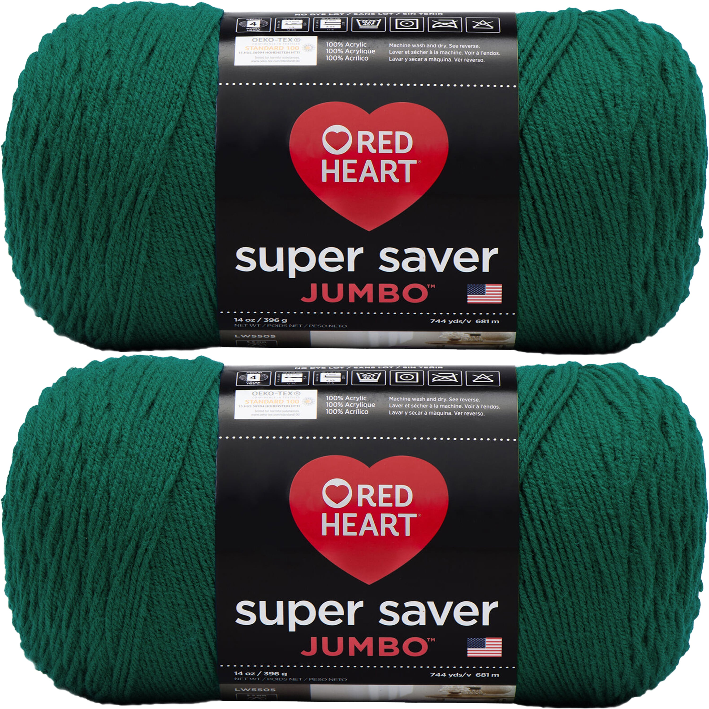 Red Heart Super Saver Yarn-Paddy Green, Multipack Of 2