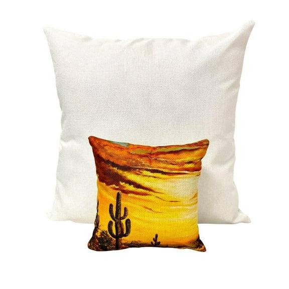 MINI Arizona Sunset Majestic Saguaro Cover and Insert | Tourist |Cactus 8 x 8 | Tiny House Decor | Lumbar Pillow