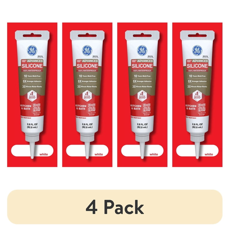 GE Advanced Silicone 2 Kitchen & Bath Sealant, 4-Pack photo 1