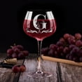 thumbnail image 4 of Copa de vino Gumry con monograma personalizado con iniciales de la A a la Z, 480 ml, 4 of 8