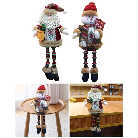 Adorno navideño Yotijar 2 piezas muñeco figurita decoración de interior