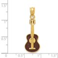 thumbnail image 4 of Real 14kt Yellow Gold Enameled Guitar Pendant; for Adults and Teens; for Women and Men, 4 of 4