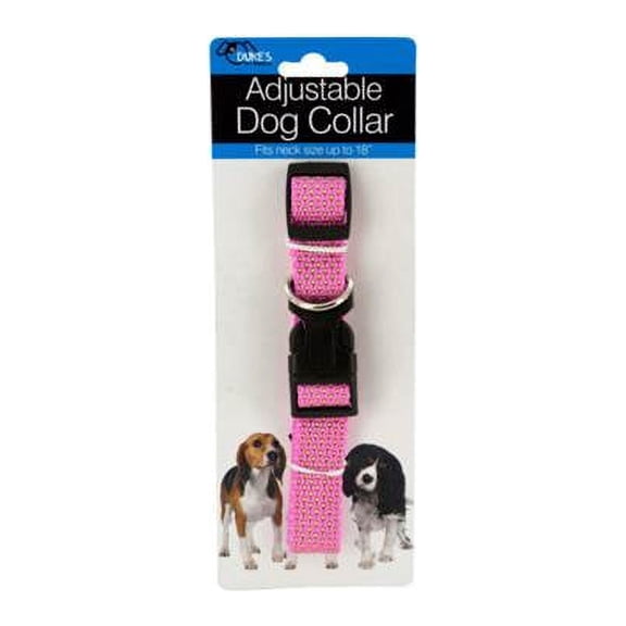 Fashion Adjustable Nylon Dog Collar in Pink