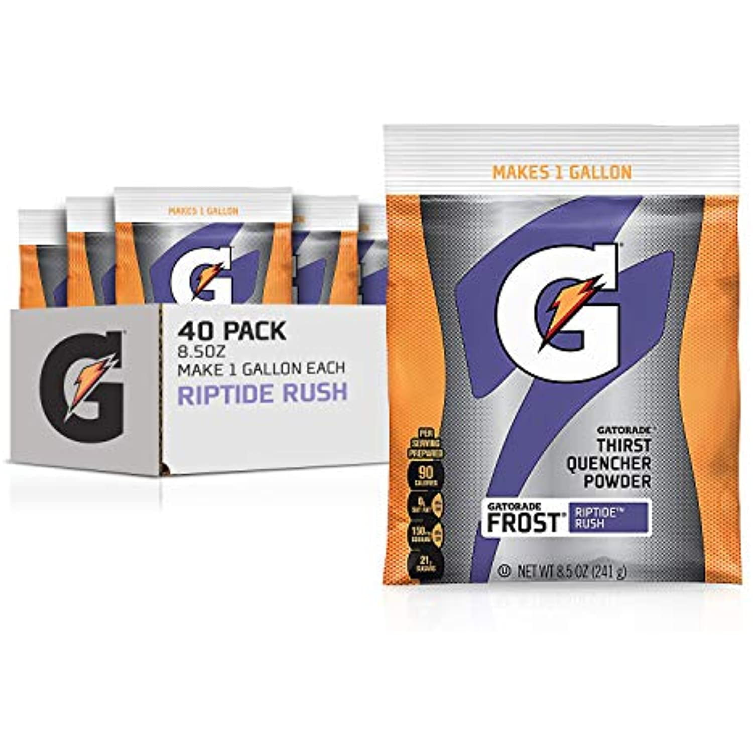 Gatorade Thirst Quencher Powder Makes 1 Gallon/Pouch, Riptide Rush, 40