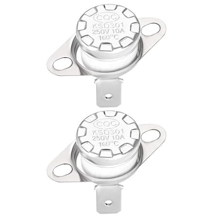 

Etereauty Switch Switch Ksd301 Temperature Thermalcontrol 250V Maker Coffee Computer Snap Oven Disc Closed Normally 160°C 10A