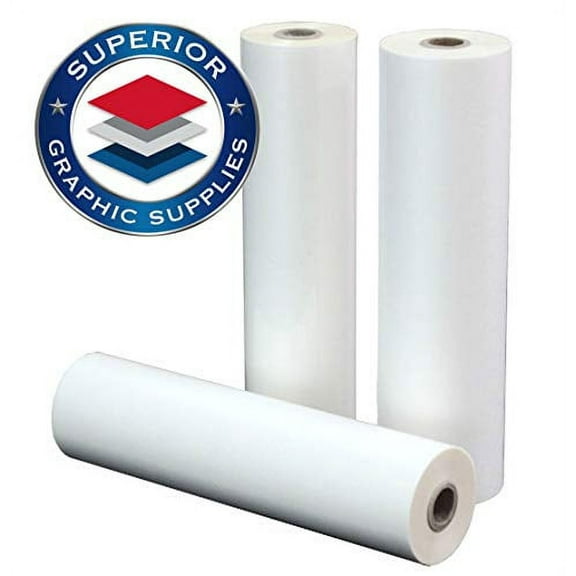 Superior Graphic Supplies PET Laminating Film Roll 10" X 500'- 1 Inch Core, 1.7 Mil / 0.0017" Inches Thick, Clear Gloss, 1 Roll Pack