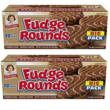 Little Debbie Big Pack Fudge Rounds 12 count, 24.10 oz pack of 2