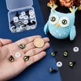 thumbnail image 3 of 20pcs 12mm Dragon Eye Cabochons Craft Safety Eyes Glow in The Dark Green Luminous Craft Crochet Eye with 20pcs Washers, 3 of 5