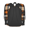 thumbnail image 4 of Disketp Orange Plaid Mochila Escolar de Gran Capacidad y Peso Ligero, Mochila de Viaje Ideal para Escuela, Trabajo y Uso Diario, Cómoda y con Estilo, 4 of 8
