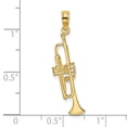 thumbnail image 3 of FB Jewels 14K Yellow Gold Trumpet High Polish Pendant, 3 of 4