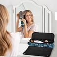 thumbnail image 6 of Hair Tool Organizer Bag with Heat Resistant Mat Removable Travel Storage Case for Hot Air Brushes Curling Irons Abstract Turtle Pattern, 6 of 8
