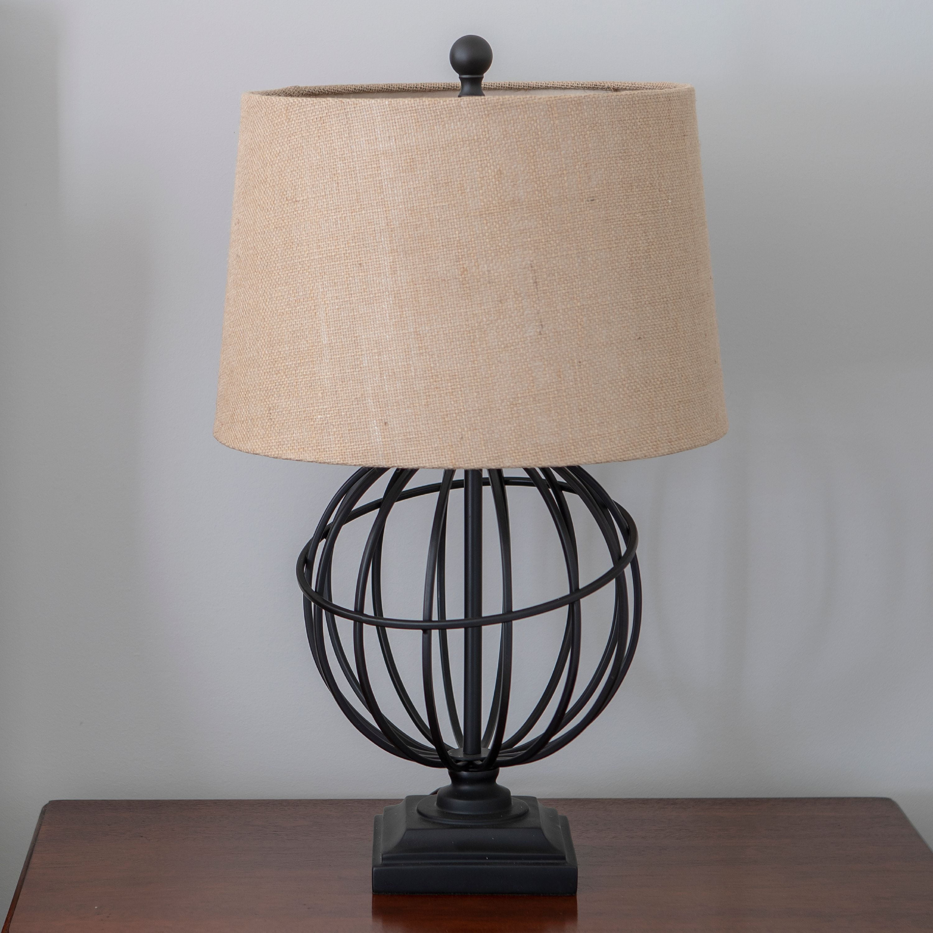 iron sphere table lamp