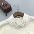 thumbnail image 4 of Billuyoard Caqui fácil de usar, cuello desmontable elegante y con estilo para mujeres, estilo con cuello falso de camisa fácil Tela de costura y artesanía, 4 of 6