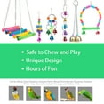 thumbnail image 3 of Bird Swing Toys with Bells Pet Parrot Cage Hammock Hanging Toy, 3 of 7