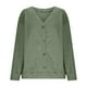 thumbnail image 5 of Ropa para mujer,Blusa informal de poliéster con cuello en V y mangas largas con cordones para mujer, corte holgado para uso diario, sopatenor, 5 of 9