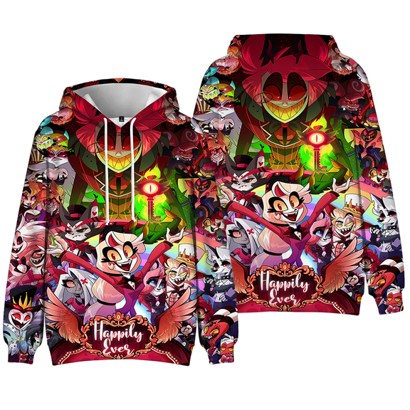 XUANXIAOJIANG Hazbin Hotel Character Collection Hoodie Oversized Hoodie for Men/Women - Long Sleeves, Casual & Fashionable, Comfortable Fit, Daily Wea