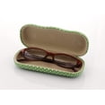 thumbnail image 4 of Hard Shell Eyeglass Case Clamshell Fits Small to Medium Frame Glasses for Women Men, Mod Green and White, 4 of 5