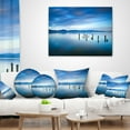 thumbnail image 4 of Designart Cloudy Sky in Blue Sea - Seascape Throw Pillow - 18x18, 4 of 5