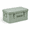 Green, variant on Green Galvanized Steel Seed Storage Box With Lid, Handle and 4 Compartments