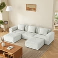 thumbnail image 4 of 118-inch Modular Sofa in Cloud Velvet - Modern for Living Room, 4 of 8