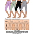 thumbnail image 2 of Frontwalk Women Yoga Capris Pants with Pockets Workout Sports Running Cropped Pant Capri Leggings Activewear Green XL, 2 of 5