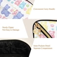 thumbnail image 5 of FORMRS Makeup Bag Travel Cosmetic Organizer for Women Fold Flat Zipper Pouch with Handle, Colorful Gummy Bears Pattern, 5 of 8