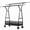 Black, variant on Rolling Clothing Rack with Wheels,Double Rod Garment Rack with Bottom Basket, Heavy Duty Portable Closet for Bedroom & Laundry Room, Adjustable 42"-65",Chrome