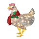 thumbnail image 1 of Pollo Iluminados Con Bufanda Escultura De Pollo De Resina Jardín Al Aire Libre Decoración De Césped Inevent HA044134-03, 1 of 6