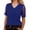 Blue, variant on Tees Tops For Women T-Shirts Sequin Mesh Patchwork Short Sleeve V Neck Glitter Party Blouse Top Purple