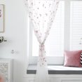 thumbnail image 3 of Cortina transparente bordada, cortina de gasa para ventana, para balcón, dormitorio, comedor, 140x260cm, rosa, 1 pieza Sweethay LF0160-06B, 3 of 7