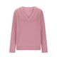 thumbnail image 5 of Cadancy Suéter Tops para Mujer Cuello en V Manga Larga Jersey Elegante Casual Suéteres de Punto Más Tamaño Suelto Color Sólido Acogedor Moda Otoño Invierno Ropa,Pink,L, 5 of 7