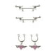 thumbnail image 1 of 2 Pares de Acero Inoxidable 316L con Forma de , Barra para Pezón, , Joyería para El Cuerpo, Piercing Zulema Anillo protector de pezón, 1 of 8