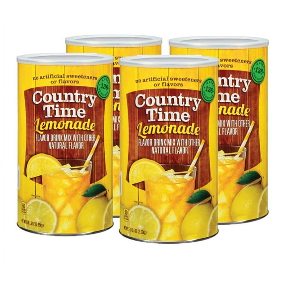 4 Pack| | Country Time Drink Mix, Lemonade, 82.5 oz