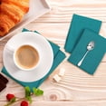 thumbnail image 5 of GFI Linen Clubs Teal Cloth Napkins, 18x18, 12 Count, 5 of 6