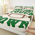 thumbnail image 3 of Manfei Touchdown Ball Gaming Queen Sheet Sets,Rugby Sport Theme Flat Sheet,Rugby Ball Sport Queen Fitted Sheet For Kids,Breathable Home Decor,4 Pieces, 3 of 7