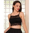 thumbnail image 6 of IDOPIP Lace Bralette for Women Spaghetti Strap Keyhole Cutout Back Sheer Camisole Tanks Going Out Tops S-3XL, 6 of 10