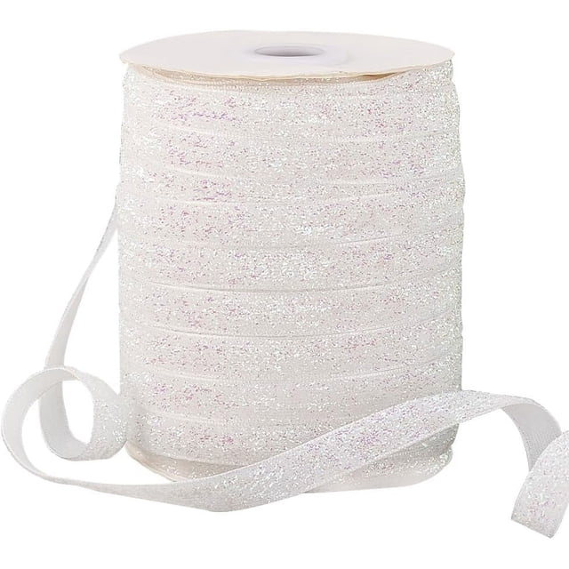 Glitter Sparkle Ribbon Polyester & Nylon Ribbon Colorful 3/8 inch(9.5~10mm) about 50yards/roll(45.72m/roll)