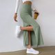 thumbnail image 5 of Faldas largas Falda ajustada para mujer Traje informal de punto cómodo y elegante (verde militar S) Cgtredaw ejercito verde T S para Mujer, 5 of 6